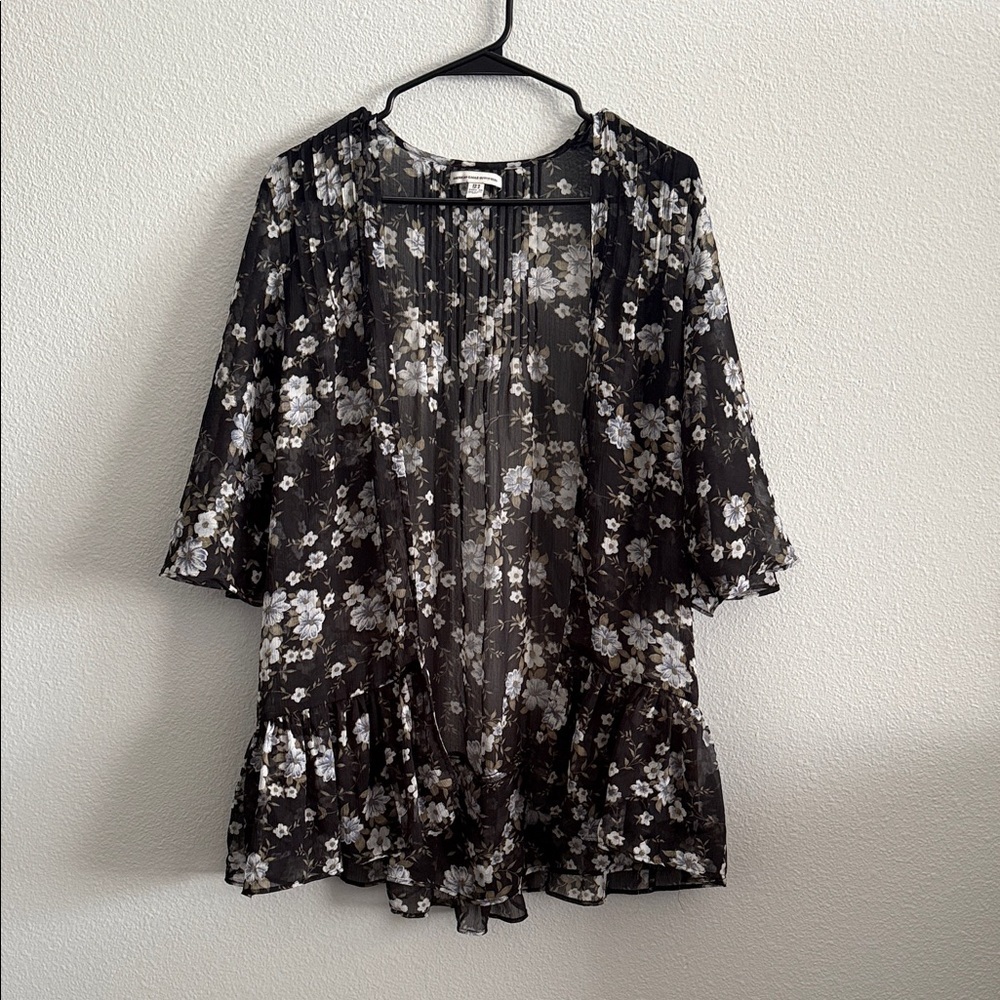 American Eagle Floral Sheer Cardigan | XS/S Boho Kimono - Picture 3 of 8